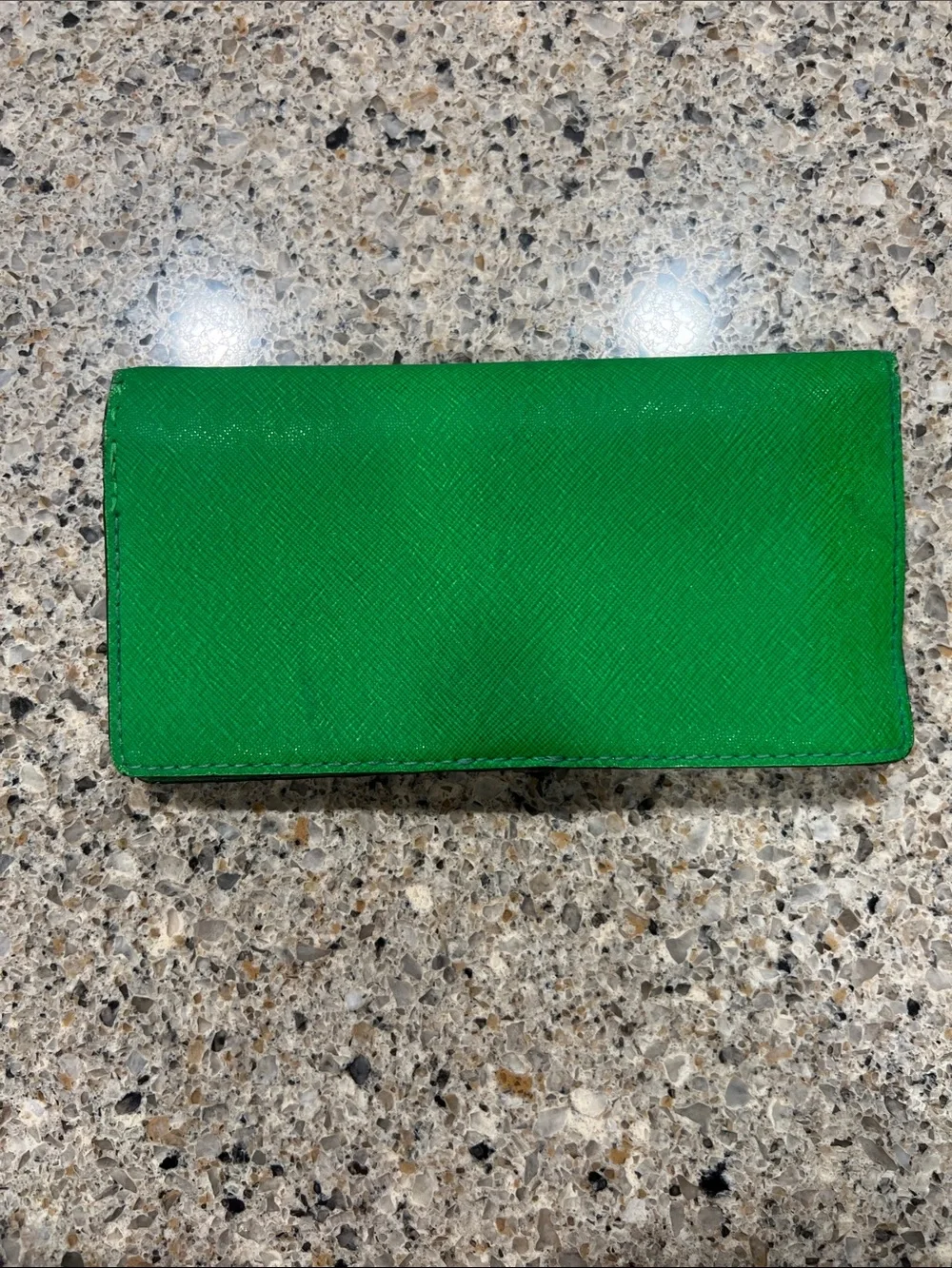 Michael Kors Green Saffiano Leather Long Wallet z22